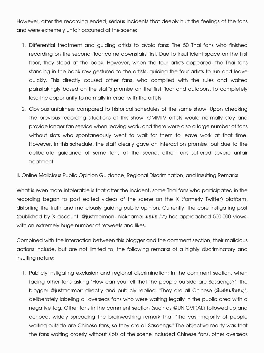 pianpideniunai's tweet photo. Since the 3-language long image might not be clear on X, I'm attaching the high-res single screenshot here for better reading. This is the English version. @GMMTV please face and take our legitimate demands seriously, and provide a fair handling result as soon as possible. https://t.co/NVDb7gUHlI