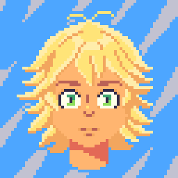 welcome2_mars's tweet photo. Sigo aprendiendo, la parte del pelo me está costando muchísimo pero cada vez me sale mejor #pixelartㅤㅤㅤㅤ  #AnimeFans #aseprite https://t.co/XH9F9b8fZf