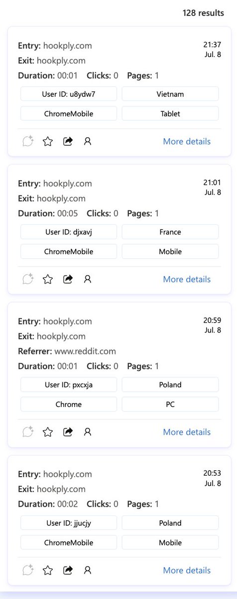 igorbelx's tweet photo. End result: a bunch of traffic where users spent literally 1 second on my site.

Still, a few users stuck around longer than 1 second, so I checked session recordings to see what they were doing.

Spoiler: nobody bought anything 😂 https://t.co/mmhYrxt28e