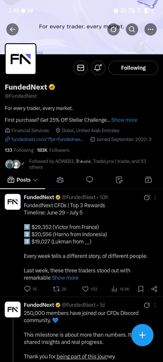 Joshtradees's tweet photo. @Techriztm @PsychedeliaAcad @FundedNext @TraderHadesh Done https://t.co/nNOZUyoMdp