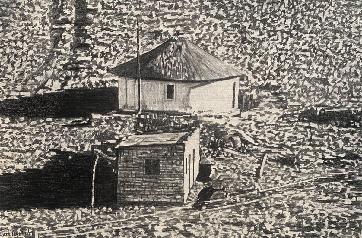 Hlazo15's tweet photo. My series, 'Find My Way,' offers a glimpse into life in Eastern Cape townships, capturing daily life, vibrant culture, and rich heritage through drawing, a medium that gives me immense freedom and storytelling power.
 Find and buy my work here https://t.co/UtuxDJODwg https://t.co/293G0DfXeT