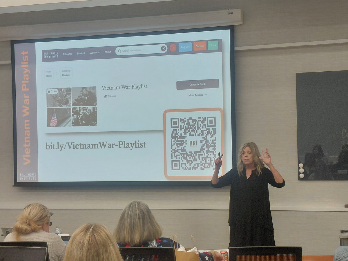 BobEble2's tweet photo. 3/4
Today's lectures from Dr. Mark Thomas (@LaSalleUniv): "Soviet View of the Vietnam War" &amp; "US Lessons Learned", Jackie Kemper (@foundingforward Teacher Ambassador): "Vietnam War &amp; Graffiti Art", and Lori Rech representing the @BRInstitute: "Vietnam from Multiple Perspectives". https://t.co/oqMhvaicVz