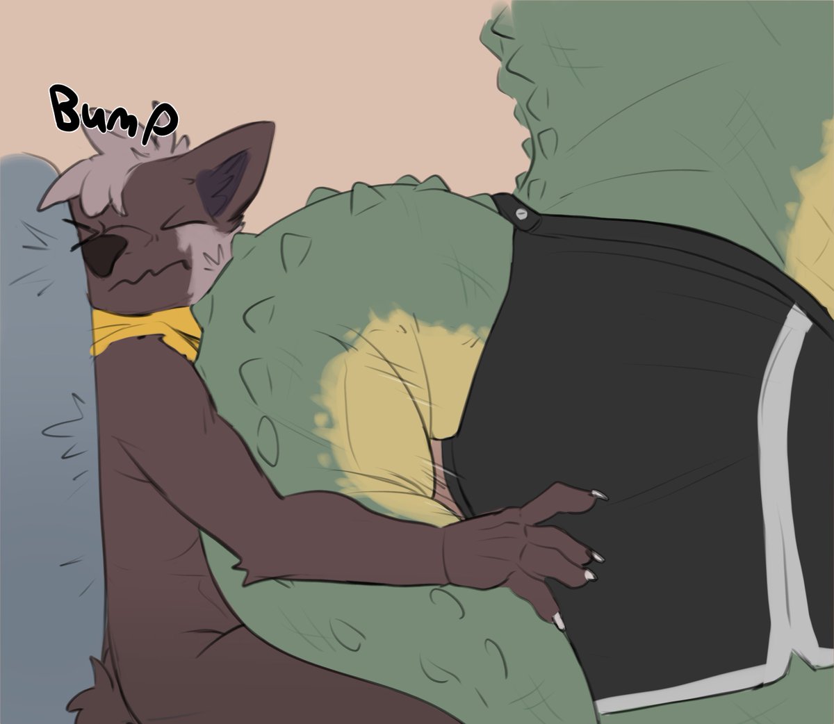 BiskieRisky's tweet photo. a funny interaction i had with @AcuteEye707 in vrchat i had to draw it https://t.co/NnX6Edoudf