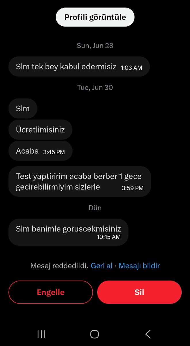 ESKHRCPL26's tweet photo. Boyle yazan engeli yer sizin okumaniz yokmu ya ücret teklif etmeyin 😡😡😡 https://t.co/07x4xiz8OV
