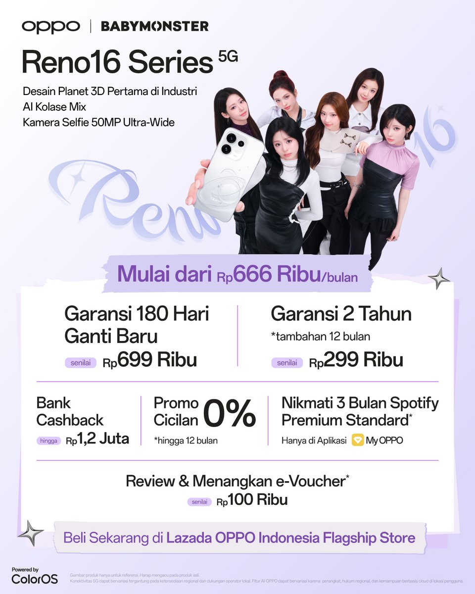 OPPOIndonesia's tweet photo. Promo Lazada: https://t.co/hC4WhciEuP https://t.co/DZQWGcoXWE