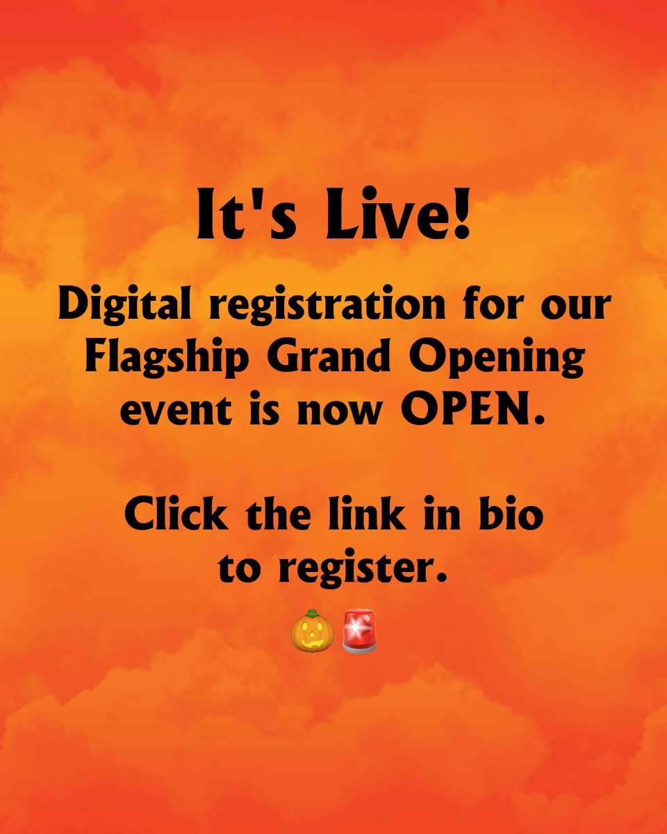 SpiritHalloween's tweet photo. Digital registration is officially LIVE. 🎃​

Head to this link https://t.co/ywUzXCJynL to claim your spot in line for the biggest opening of the season. 👻 https://t.co/cCv0DLNPHg