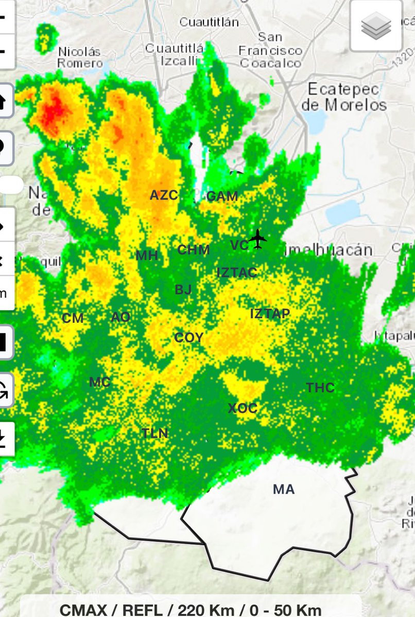 Meteoalert_CDMX's tweet photo. ⚠️🌧️Disminuye gradualmente intensidad de lluvia, pero persiste su presencia en gran parte de la #CDMX

🔴Acumulados rondan 30-50 mm entre Miguel Hidalgo, Álvaro Obregón, Benito Juárez, Cuauhtémoc, Gustavo A. Madero, Azcapotzalco y Venustiano Carranza

✅Seguirá lloviendo 1 hr más https://t.co/PeBrMzksXG