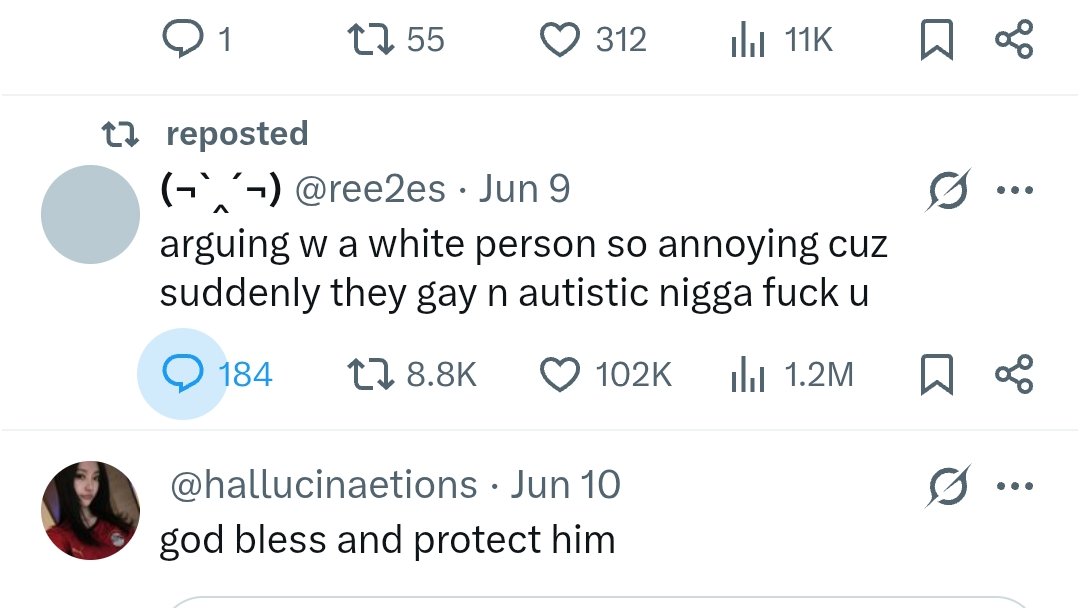 zmacoxe's tweet photo. @hallucinaetions Bitch reposted a racist post against white people and then cry about racism https://t.co/JeKn7N7w0N