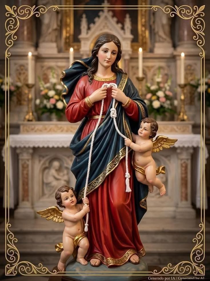 Mothermary0012's tweet photo. Our Lady of Knots pray for us. https://t.co/iWnGKehsE6