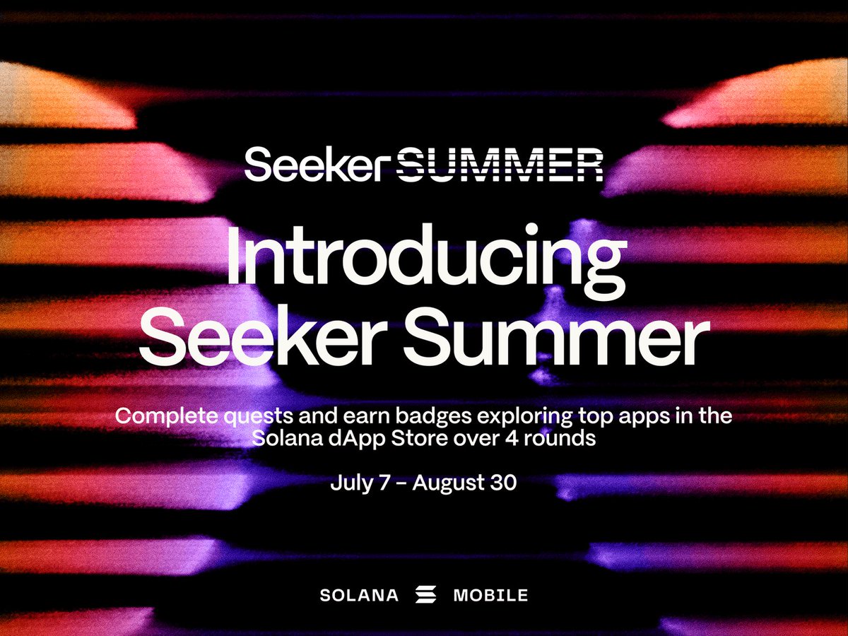 iwan_ctg17's tweet photo. Musim panas bukan cuma buat santai, tapi waktunya buat "mencari"! Solana Mobile baru saja resmi meluncurkan Seeker Summer.
โApa itu dan gimana cara ikutan? Simak utas berikut! ๐
@solanamobile #SeekerSummer #Solana #Web3 #CryptoCommunity https://t.co/VBZ2NWhQPJ