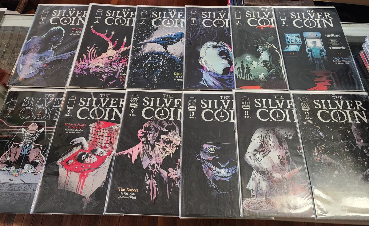 3_bitgames's tweet photo. The Silver Coin complete 1-15
Horror comic published by Image Comics.
Available for pick up at @dtpomona
#thesilvercoin #horror #comics
#comicbookstore #comics https://t.co/VRFkmfmtiZ