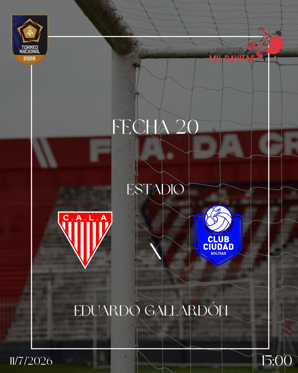 universomilra's tweet photo. #NacionalB | FECHA CONFIRMADA
Es oficial el cronograma de la fecha 20 de la Primera Nacional.
🆚️ @ClubBolivarArg
📅 11/7
⌚ 15:00
#Lomas #Milrayitas #LosAndes https://t.co/wRn1dKjs3R