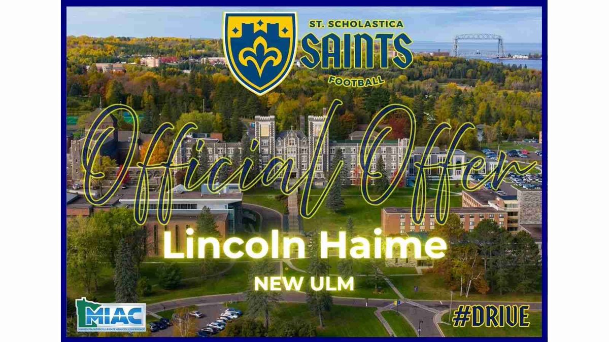 LincolnH1031's tweet photo. After a great camp at University of Minnesota Duluth, I am blessed and honored to receive an offer from The College of St. Scholastica! Thank you to the entire coaching staff for believing in me and giving me this opportunity.
@CoachPlager @FBCoachButt @CoachBremer @CoachB_U @CoachHietala @DFO_AJ