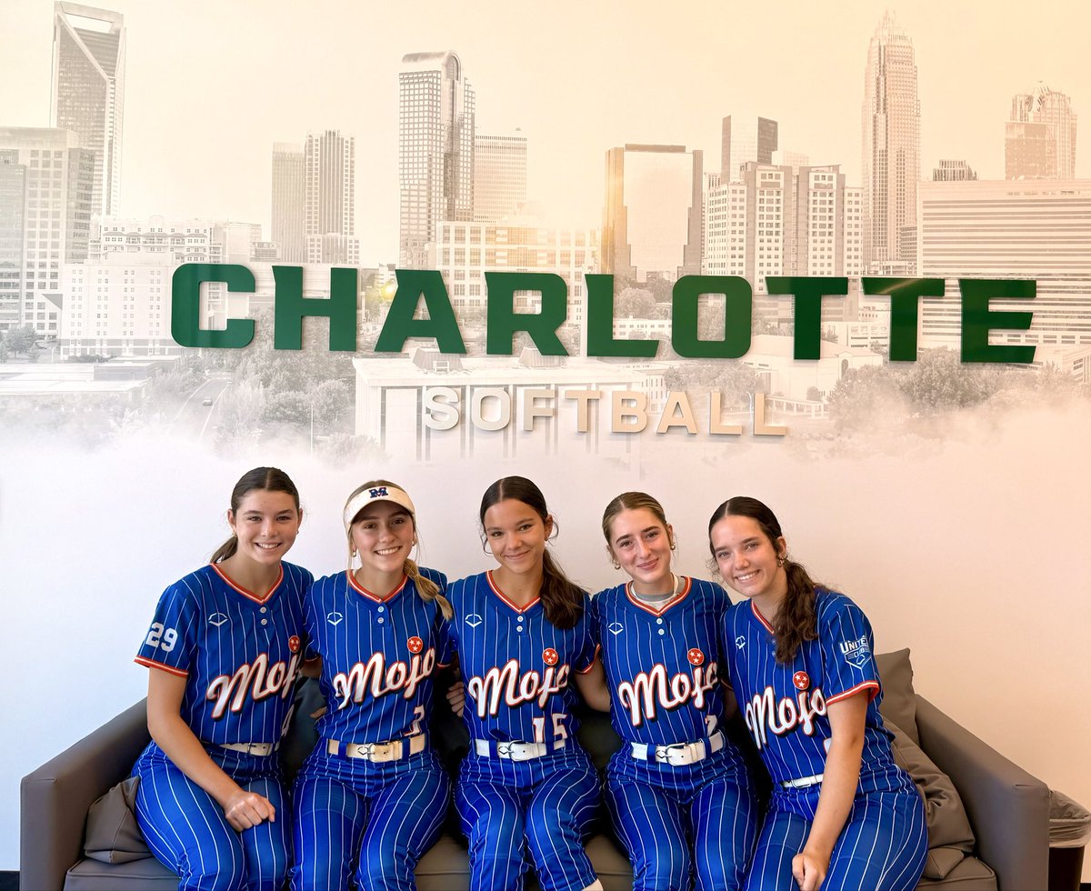 TNMojoHoward's tweet photo. Our players @ZoeHoward04, @gmrotek2030, @2029Compton, @EllaStigliano29, and Zoe Playford had a great time at the UNC Charlotte camp today. Thank you @CharlotteSB for giving them such a great experience. https://t.co/lhpAjVTroH