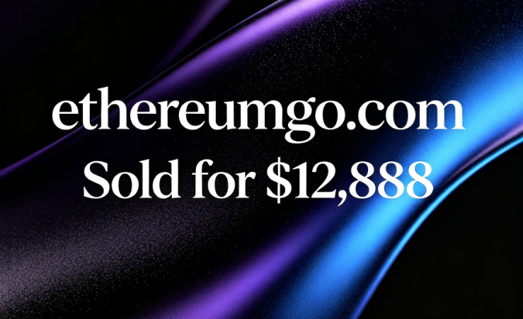 DomainNews24's tweet photo. Domain  Sold!
💰ethereumgo. com Sold for $12,888
🛒Sold via Spaceship .com
🗓️July 7, 2026
This domain name is perfectly suited for Ethereum Go language development, Geth client, and Web3 developer tools industries. https://t.co/mKoiTuPYmy