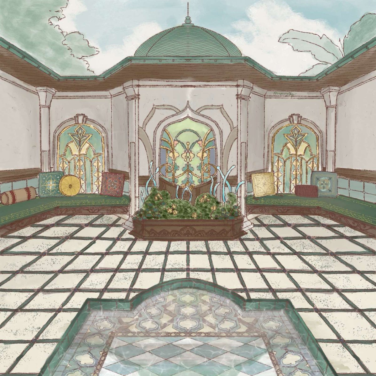 _rottenjelly's tweet photo. Fresh hot off the press! Sumeru Digest Vol. 79 featuring the Light of Kshahrewars private residence!
#kaveh 
https://t.co/FxHWcpE9FQ https://t.co/55xSGQ2Rfu