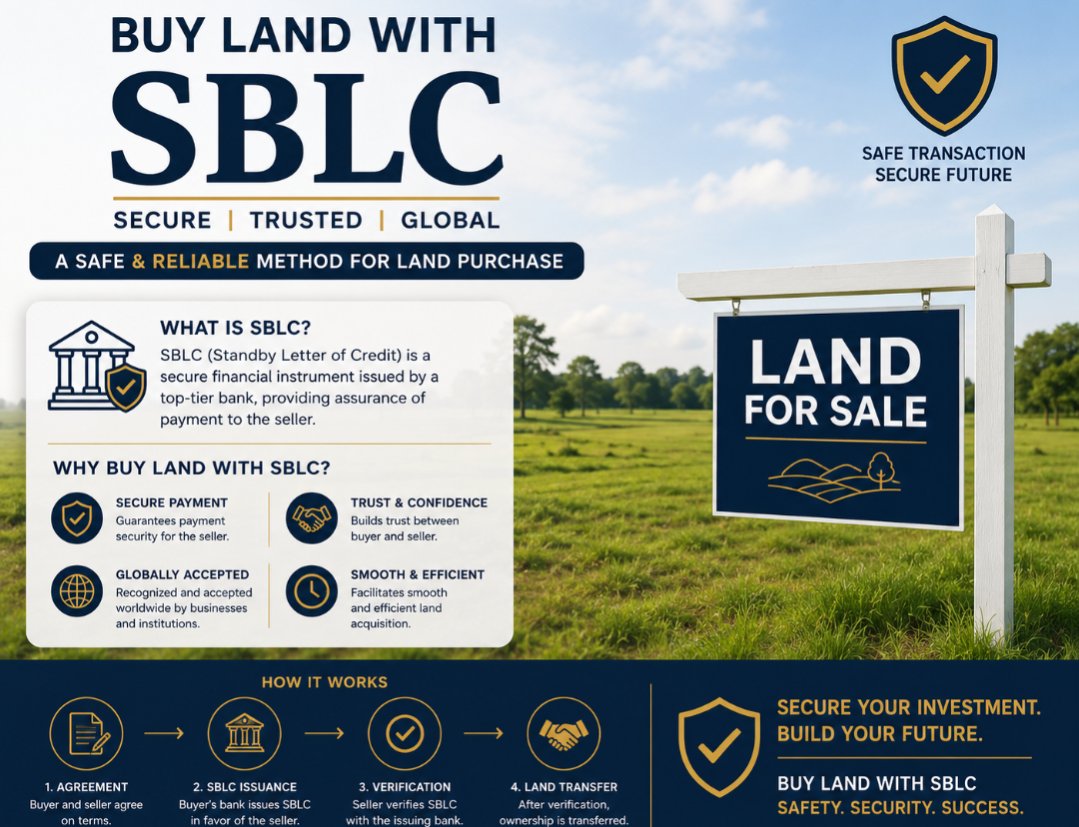 danielgar_xe's tweet photo. Do you know that you can buy land with sblc.

If you are in the US and you need sblc kindly send me a DM https://t.co/GcIREUSbMe