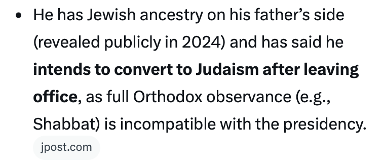 Olis__K's tweet photo. @UnityNewsNet It is fair to say that Milei is jewish. https://t.co/Xf46UlNipa