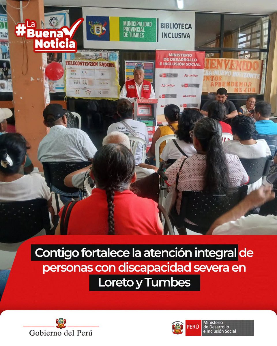 Midis_CONTIGO's tweet photo. #LaBuenaNoticia | Feria de Servicios Contigo brinda atención integral en Loreto y Tumbes.
Porque trabajar de manera articulada también es construir una sociedad más inclusiva.
Lee la #NotaDePrensa aquí https://t.co/2pa7uzUi3H
#Midis #Contigo #Loreto #Tumbes #GobiernoDeTransición https://t.co/WOBuYSYY5a