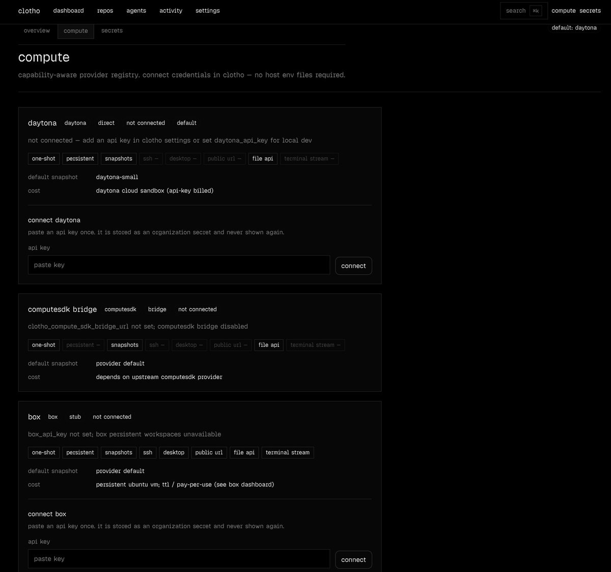 pkyanam's tweet photo. Clotho will support multiple BYOC (Compute) options for Actions to setup your own runners

Starting with @asciidotdev, @daytonaio, @computesdk and soon @Belweave cloud sandboxes https://t.co/9r1SntsnuQ