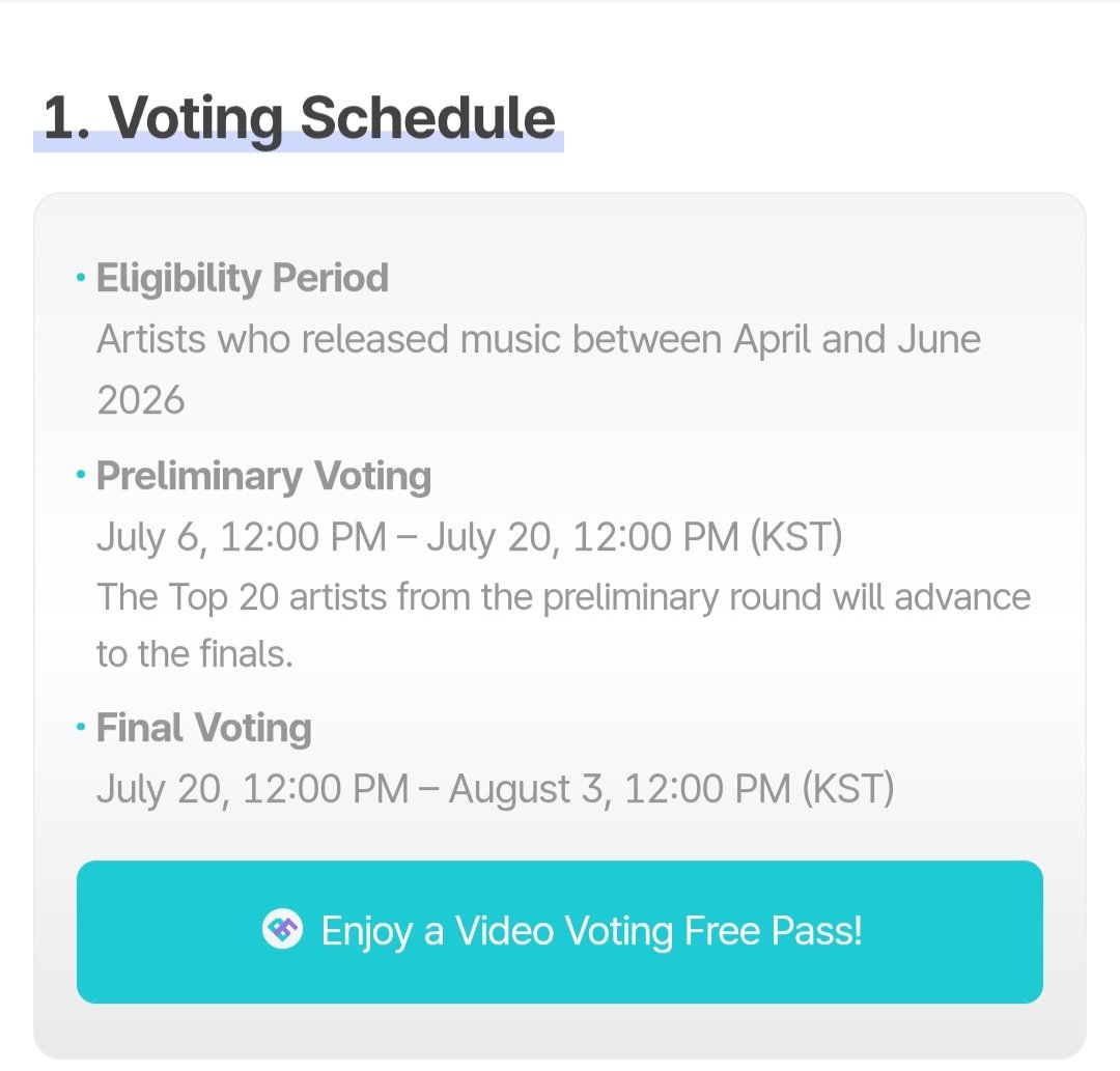 01Btsxarmy1's tweet photo. [🔔] TMA BEST MUSIC: SUMMER (PRE-VOTING)

Come Over by BTS is nominated!

✅️ Top 20 will proceed to final round
✅️ Use EXPIRING stars to vote &amp; maximize video votes
✅️ SAVE STARS for Final Round

📅: ~July. 20, 12PM KST
🔗: https://t.co/dL9jj6ABdN https://t.co/eg3orIVecP