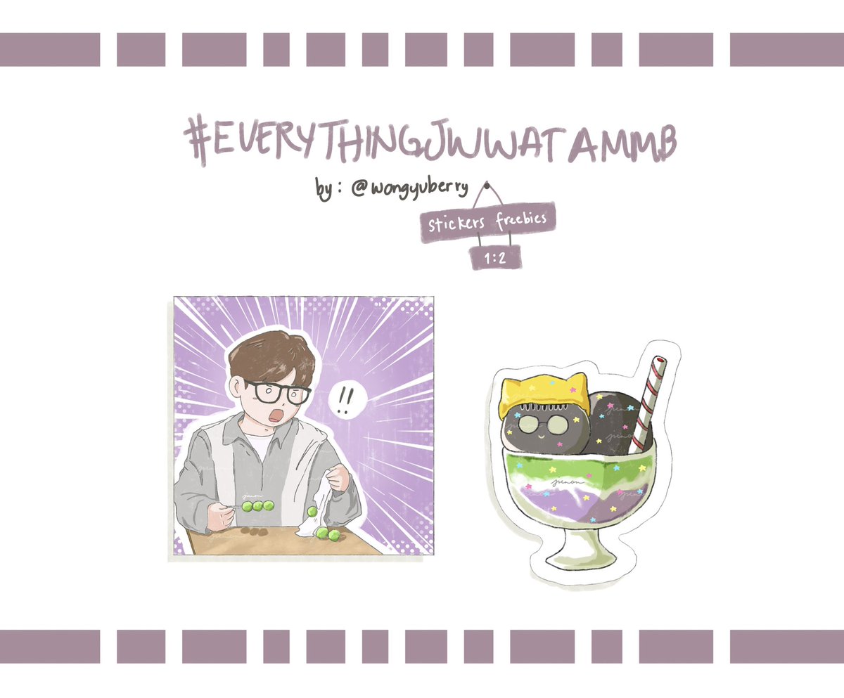 wongyuberry's tweet photo. stickers freebies ⚯ ͛
by @wongyuberry 

▸ 1:2
▸ limited qty

see u at #EverythingJWWAtAMMB https://t.co/Vu8qYkxopk