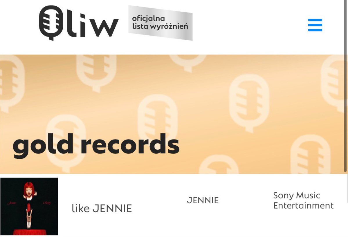 JennieKimData's tweet photo. #JENNIE’s “like JENNIE” has been certified Gold in Poland 🇵🇱 https://t.co/z7qRVs049Z