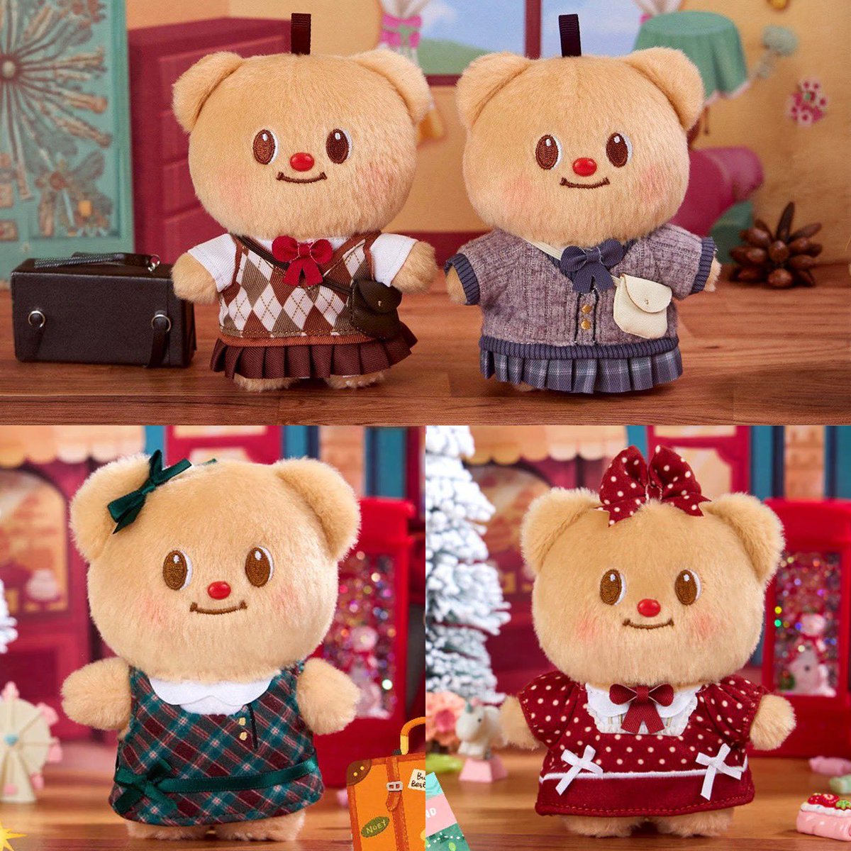 SUN_PORT_'s tweet photo. 🧸🎀バターベア レトロ シリーズ ドレスアップ プラッシュ キーチェーン ブラインドボックス が新登場✨
懐かしさを感じるレトロスタイルの ButterBearたちが、ドレスアップ姿で登場💕
バッグやポーチに付ければ、いつでもノンヌーイと一緒にお出かけできます👜

💰 価格（税込）：2,750円　全4種 https://t.co/s2xJvbIKA1