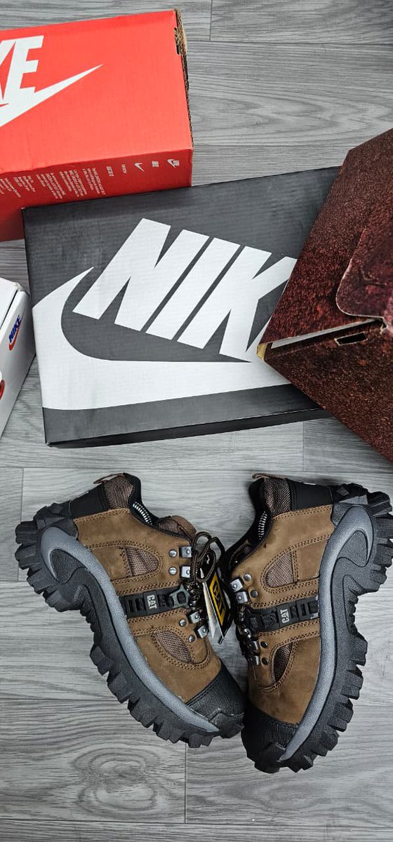 TrigJok's tweet photo. CAT hiking boots 
Size 40-45 
Price ksh 4500
Delivery done across all counties,pay upon delivery within Nairobi https://t.co/q7muwTz6eh
