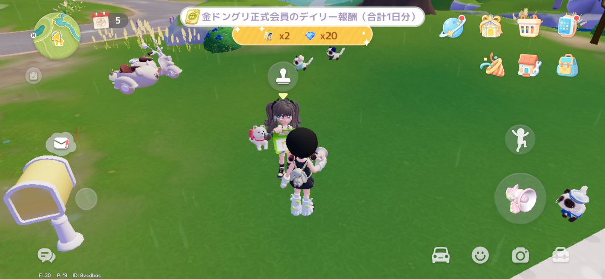 ranranran0704's tweet photo. 今日ログインしたら目の前にスタンプ押してって人いてびっくりしたw

今日は雨だからコイ釣り！！
香水20しかなかったからとりあえずそれだけ頑張った！
ひーちゃん眠いのにありがと♡
今日は36匹釣れた！！

その後虫イベしてたらバイク水没してたw
朝活楽しかった\(* ´ ꒳ ` *)/ https://t.co/3Zt6MHItQO