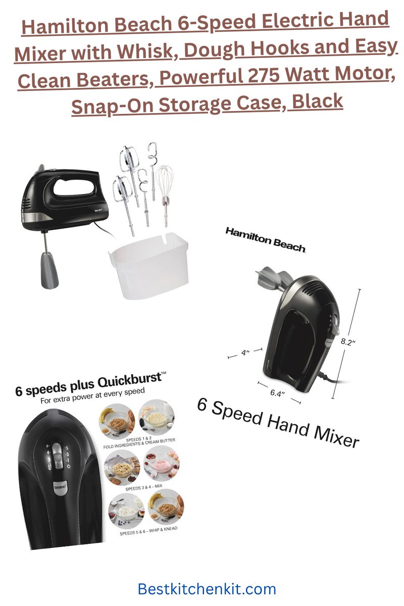 mykitchenkit's tweet photo. The electric hand mixer is one of the appliances that help us cook quickly and efficiently in the kitchen.
https://t.co/0GQ7nYDtoM
#electricmixer #handmixer #kitchenessential #kitchengadgets #cooking #recipes #BakingJoy #HealthyEats #FoodieLife https://t.co/6p2x0HQ7vX