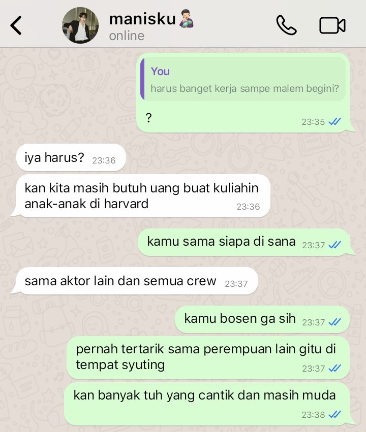 shinemazing's tweet photo. 'kamu bosen ga sih sama aku?'

#starcery few tweets au - socmed fiction (from heewintmenikah universe) https://t.co/DKfDi1h4Nt