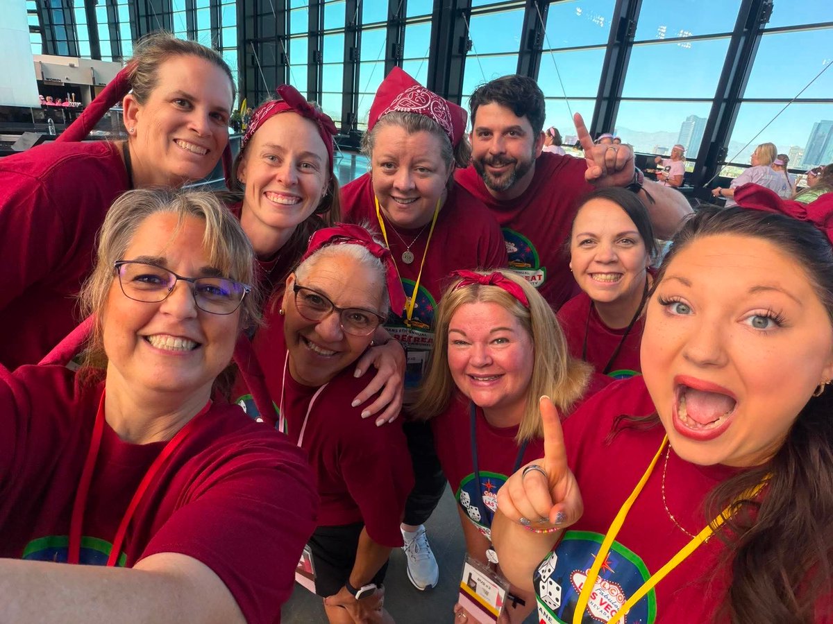tberry_teaches's tweet photo. Day 3 of the #impactretreat started off with Team Olympics @AllegiantStadm and ended with dinner at the Stratosphere. My team got 2nd place. https://t.co/gBNaoBSNKv