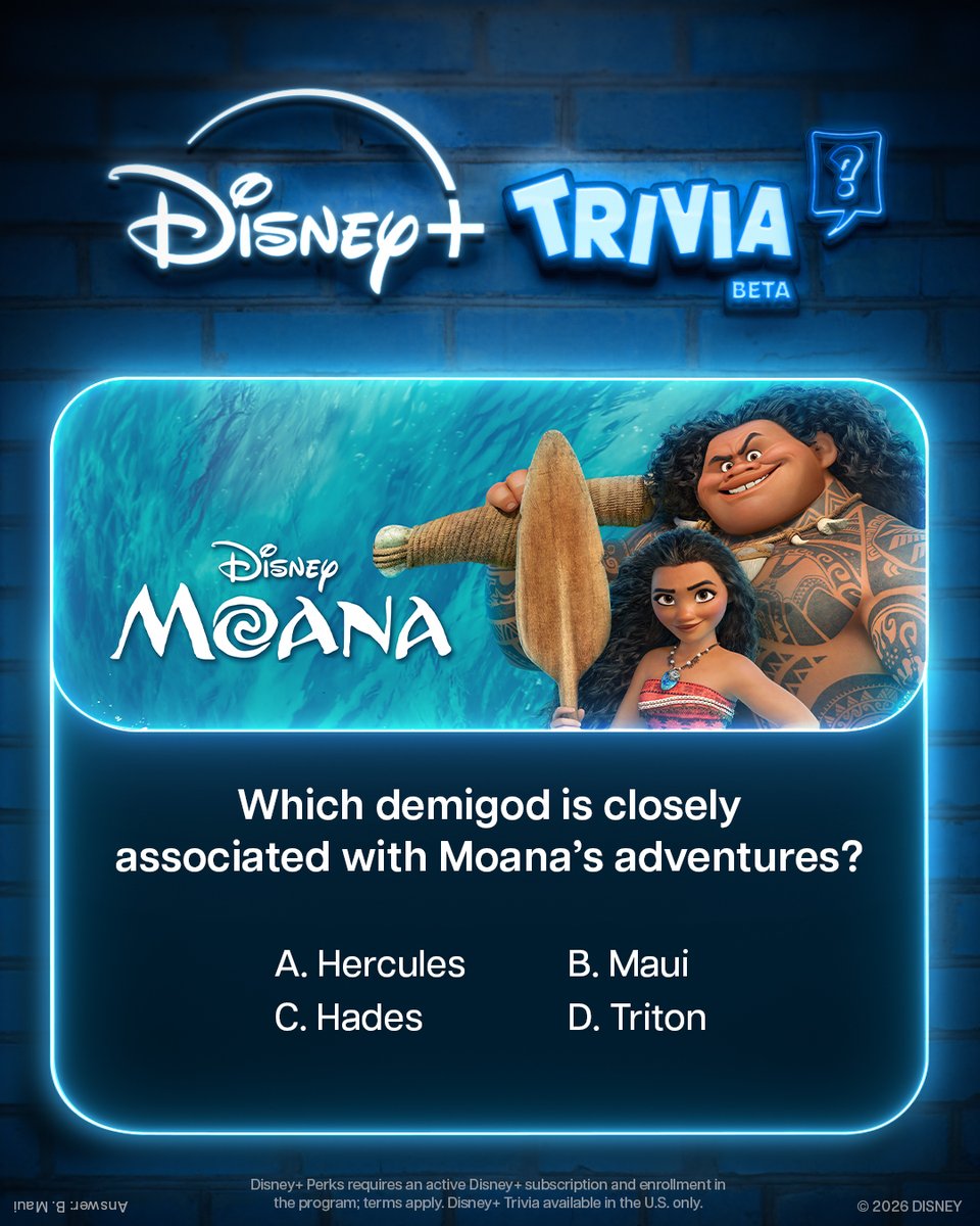 disneyplusperks's tweet photo. FB/X: You’re welcome… for another week of Disney+ Trivia! 🐚 See if the ocean chooses you in this week’s #Moana challenge: https://t.co/XhyZkWPLfs https://t.co/l0oh33JnlH