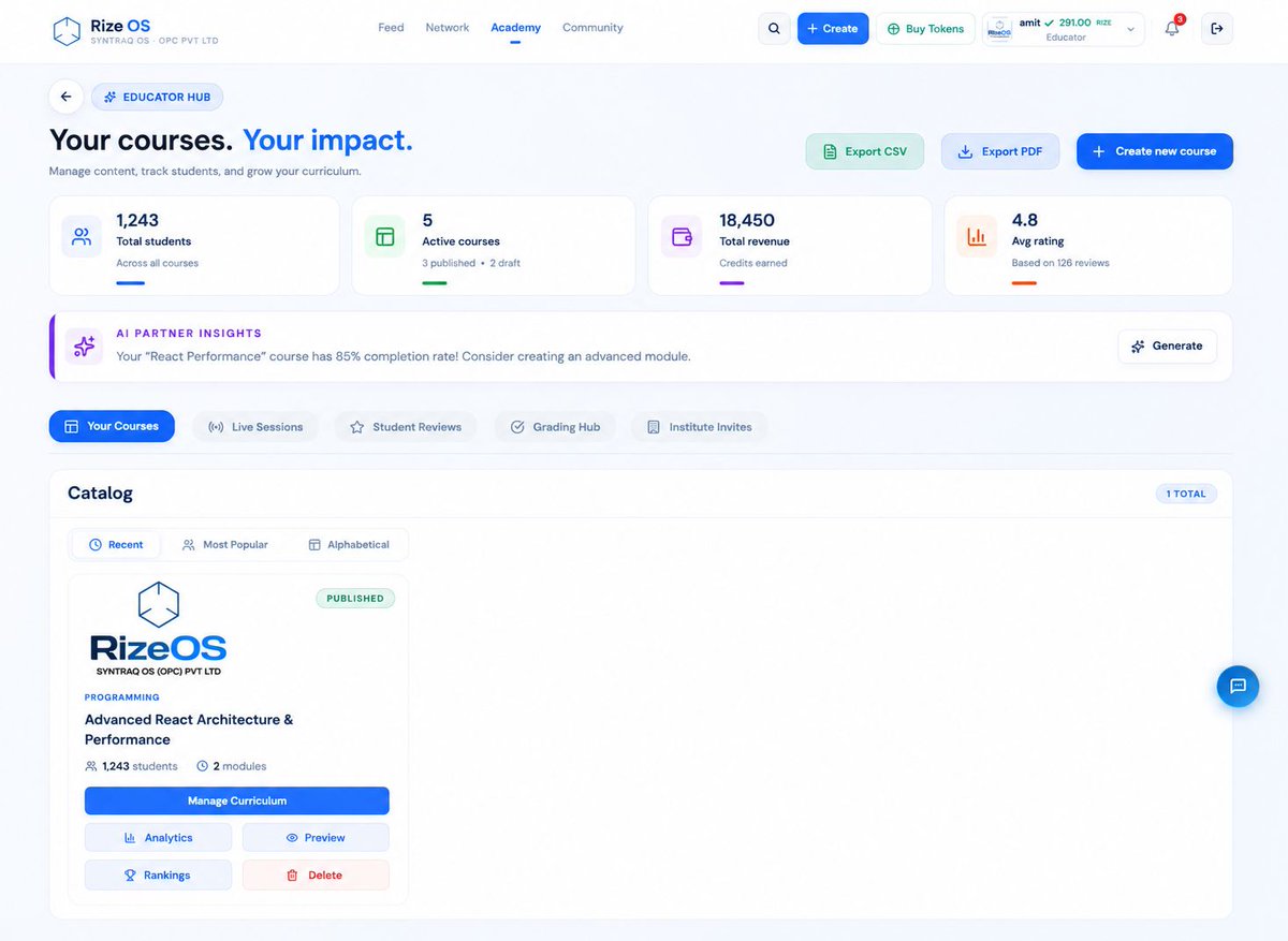 RizeOS's tweet photo. π Start building your academy today with **RizeOS**.
π Explore: https://t.co/Bu8aA1NpYh
#RizeOS #EdTech #OnlineLearning #Education #CourseCreator #CreatorEconomy #TeachOnline #Elearning #AI #FutureOfWork #SaaS #Startup https://t.co/BXqz5sD9za