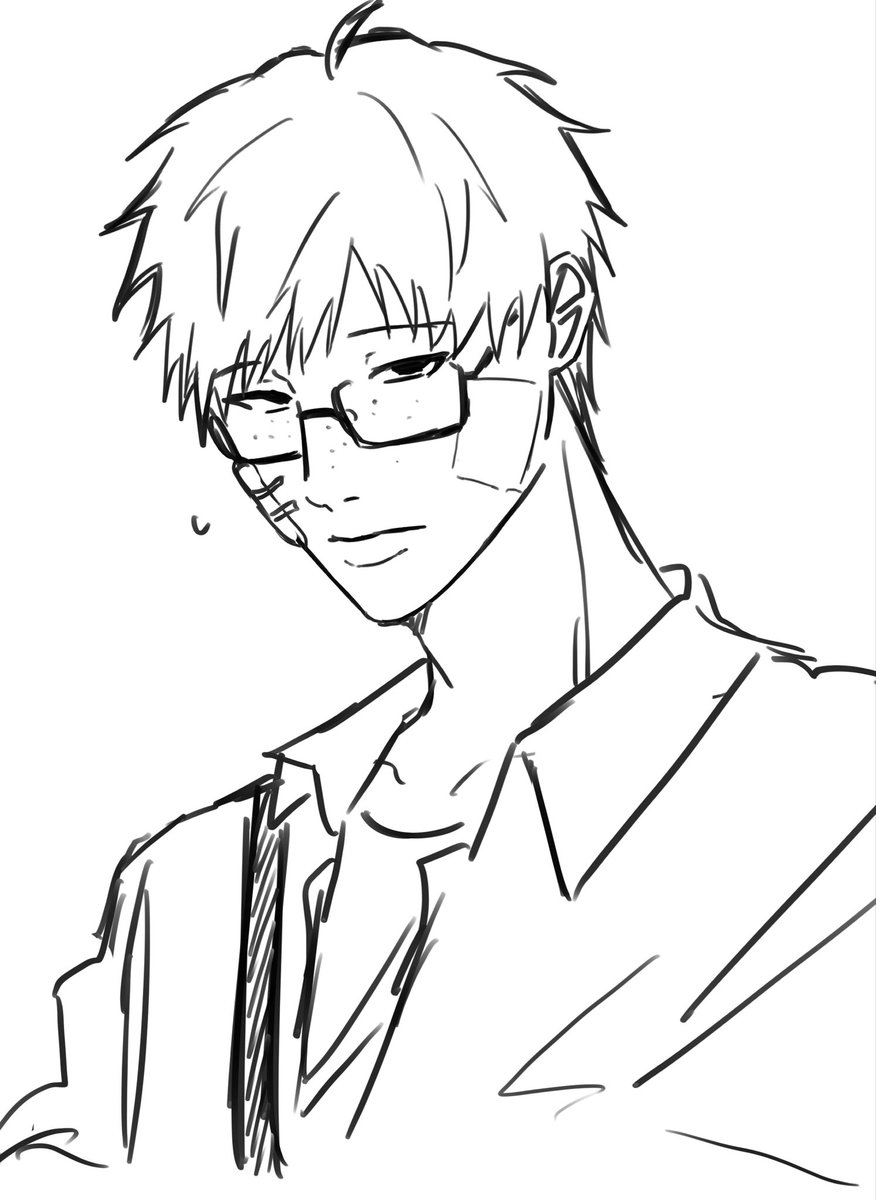 uwa__sub's tweet photo. TLでメガネ流行っててガチで嬉しいのでドカ落書き。トくんは本当に絵柄が合わなくて断念。精進する;; https://t.co/LfSALTIwjM