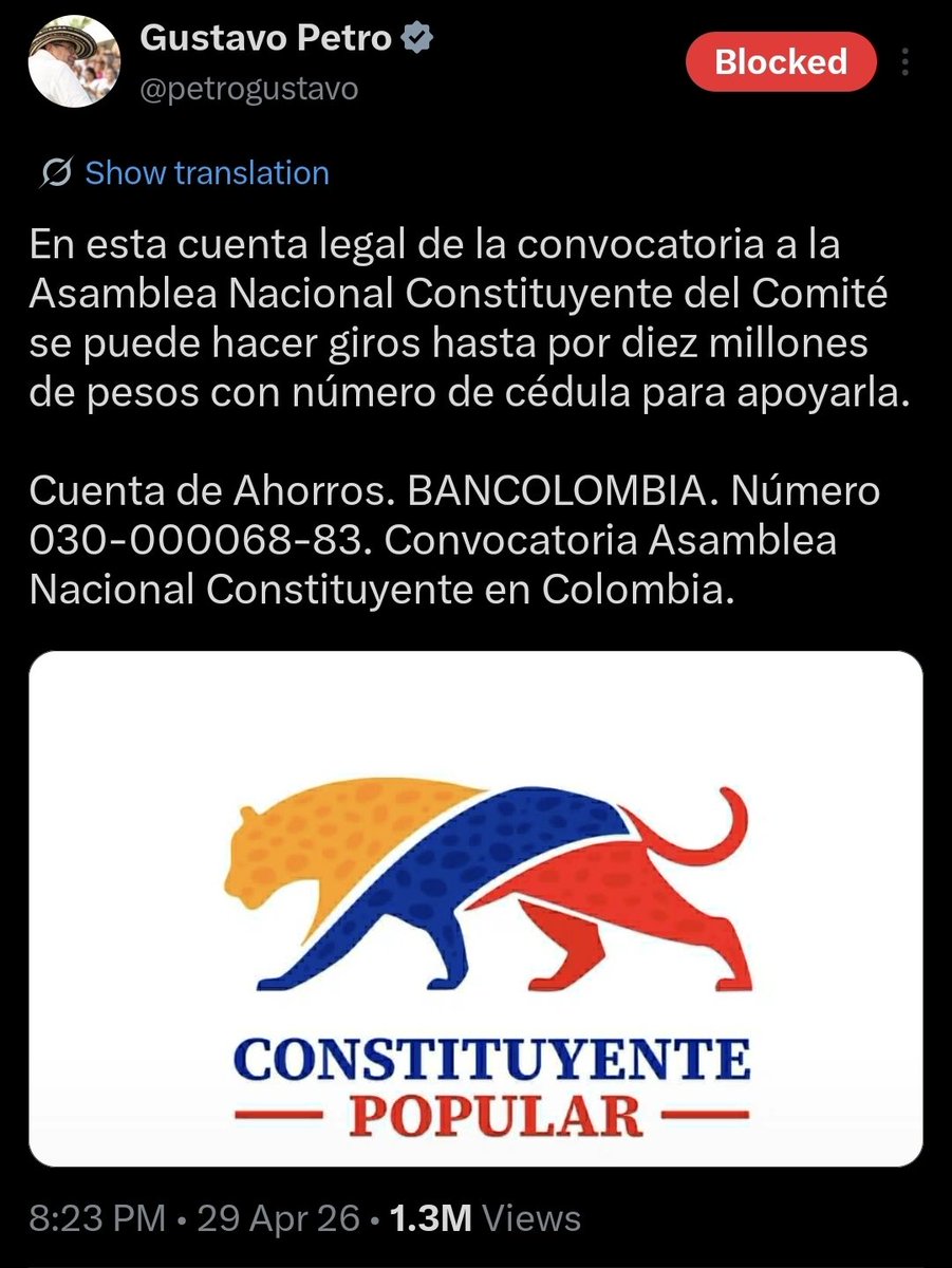 T_KURK's tweet photo. @LuisGPerezCasas ¿Cómo están financiando esta necedad? ¿Con la plata que se embolsillaron de la tal constituyente? https://t.co/svcczcqqOS