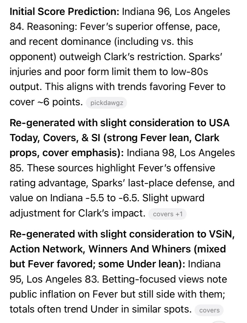 AstrapiV's tweet photo. 🔮🏀#WNBA Wednesday July 8 2026:

*Ind 98, LA 85
*Ind 96, LA 84
*Ind 95, LA 83
*Ind 85, LA 79
*Ind 87, LA 76 https://t.co/ZecxcWwNHB