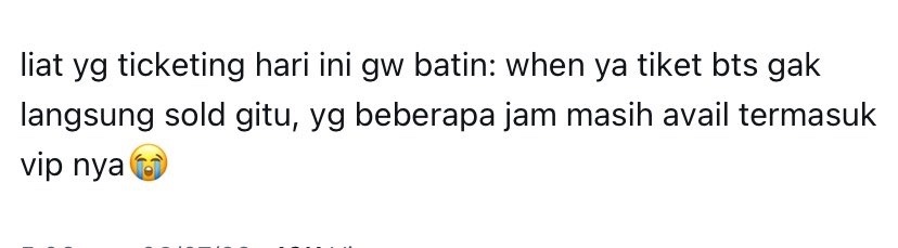 indomyfess's tweet photo. -idm plis jangan normalize yang begini
Kalo tiket nya cepat habis berarti itu bagus
Gausah andai yang ticketing gak banyak
Segala macam
Tiket itu udah ada rejeki masing2, kalo ada Calo biarin jangan di beli https://t.co/oV62Xp3q1m