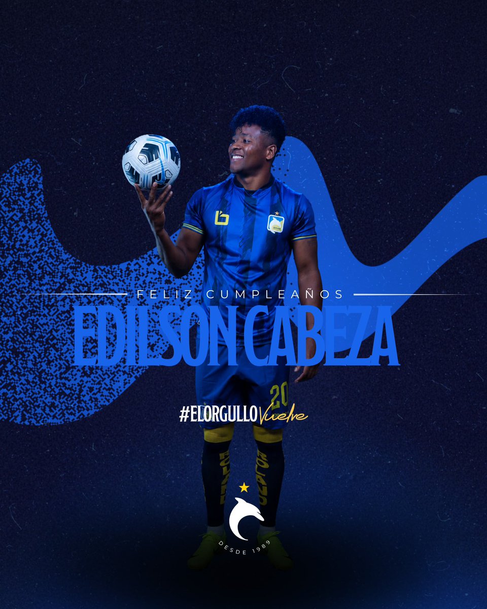 DelfinSC's tweet photo. Felicidades Edilson, ¡Te deseamos lo mejor en tu día crack, los cetáceos te queremos!💪🏻💛💙

#ElOrgulloVuelve https://t.co/SH430rXteL