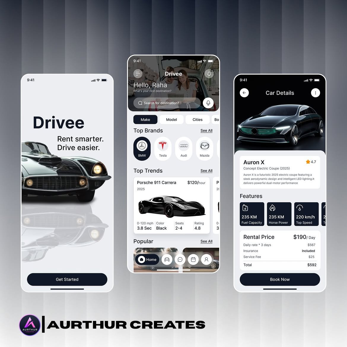 aurthurcreates's tweet photo. Drivee Car Rental App UI Design A modern car rental mobile app concept designed for a smooth, premium, and effortless booking experience.
#carrentalapp #uiinspiration #uxinspiration #figmadesign #dailyui #designinspiration #productdesign #cleanui #modernappdesign #mobilityapp https://t.co/0dJ80u38wi