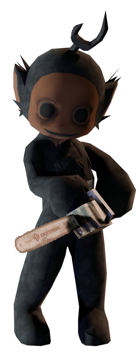 kiingkaane's tweet photo. updated Kane!
he's still a friendly infected, but he's ultimately deluded himself into thinking he's cured - should his head come off, the infection will turn the body hostile until the head is reattached.

he's also named his chainsaw Honey
#slendytubbies #teletubbies https://t.co/HTsiiJiPyU