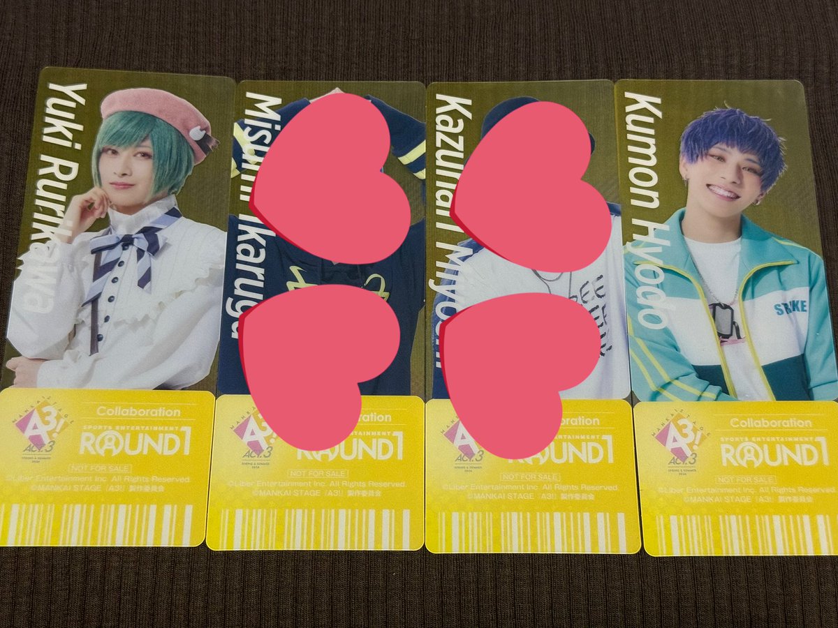 mzkm__s's tweet photo. 【交換】エーステ A3! 春夏 2026 ラウンドワン ラウワン コラボ クリアカード クリカ

譲：幸、九門

求：咲也、綴

池袋手渡し又は郵送
検索からお気軽にお声掛けください。 https://t.co/Xhagi9mcgB