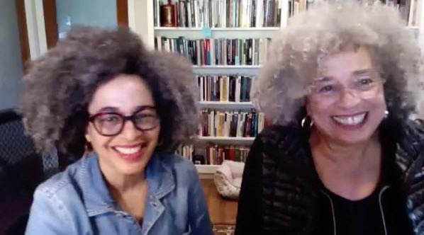 tee_funkibutch's tweet photo. @solarystix Angela Davis partner is a black woman she’s lightskinned but she’s certainly black. Her name is Gina Dent and she is also a professor and activist! Google is free yall! The funny thing is yall just run with shit you see online! https://t.co/DC09rjf678