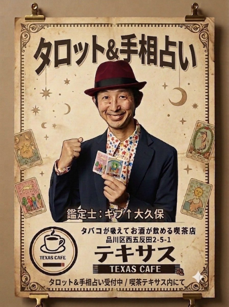 texas0322's tweet photo. 本日もテキサスカフェ営業中
14時からギブ大久保さんの占いができます。是非m(_ _)m
#五反田
#喫煙
#カフェ
#ギブ大久保 https://t.co/NNUwqqhOty