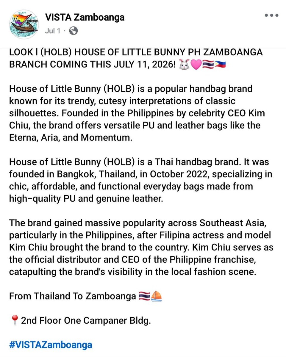 _cestlaviekp's tweet photo. House of Little Bunny Zamboanga Branch coming this July 11, 2026.  @prinsesachinita 

#HOLB
#KimChiu https://t.co/ahoIYX22gJ