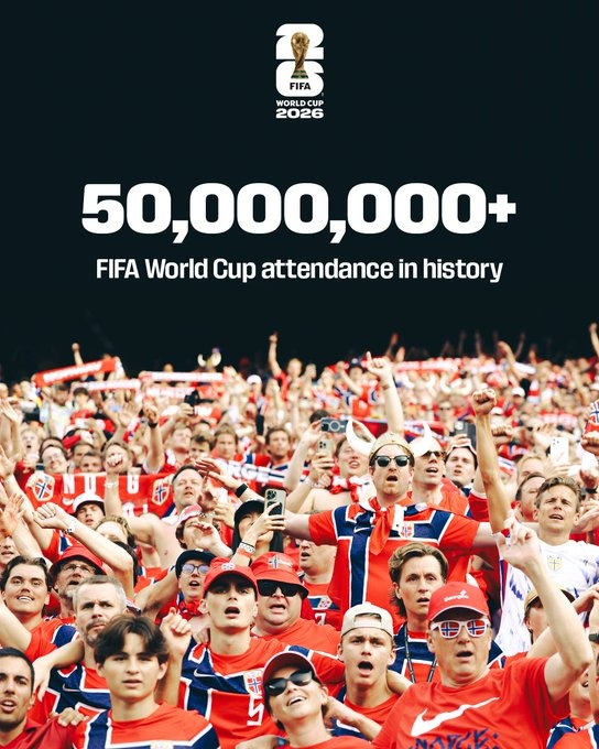 MarioNawfal's tweet photo. The 2026 World Cup is absolutely breaking records: 

Sold-out stadiums, insane digital numbers, and more global eyes than ever before.

As the final 8 teams prepare for the knockout stage, this tournament is rewriting the history books.

Biggest, loudest, most watched World Cup ever

Source: @FIFAcom / Writer: Val