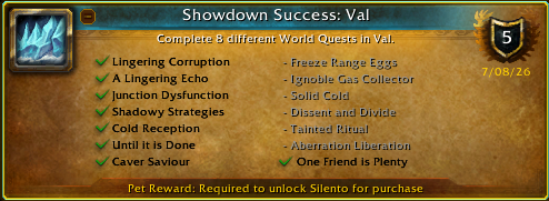 DarremiahF's tweet photo. I've also completed 8 different World Quests in Val in #Warcraft. https://t.co/xoru98nfdB