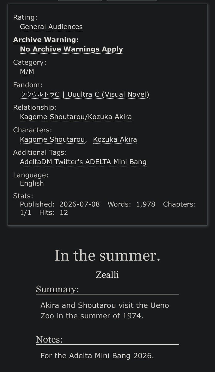 peachthyme's tweet photo. Wrote a fic for the #adeltaMiniBang, included artwork by @Azarashipill , @nauticalterror and @44OA44Kk https://t.co/QQvAN8LuTe