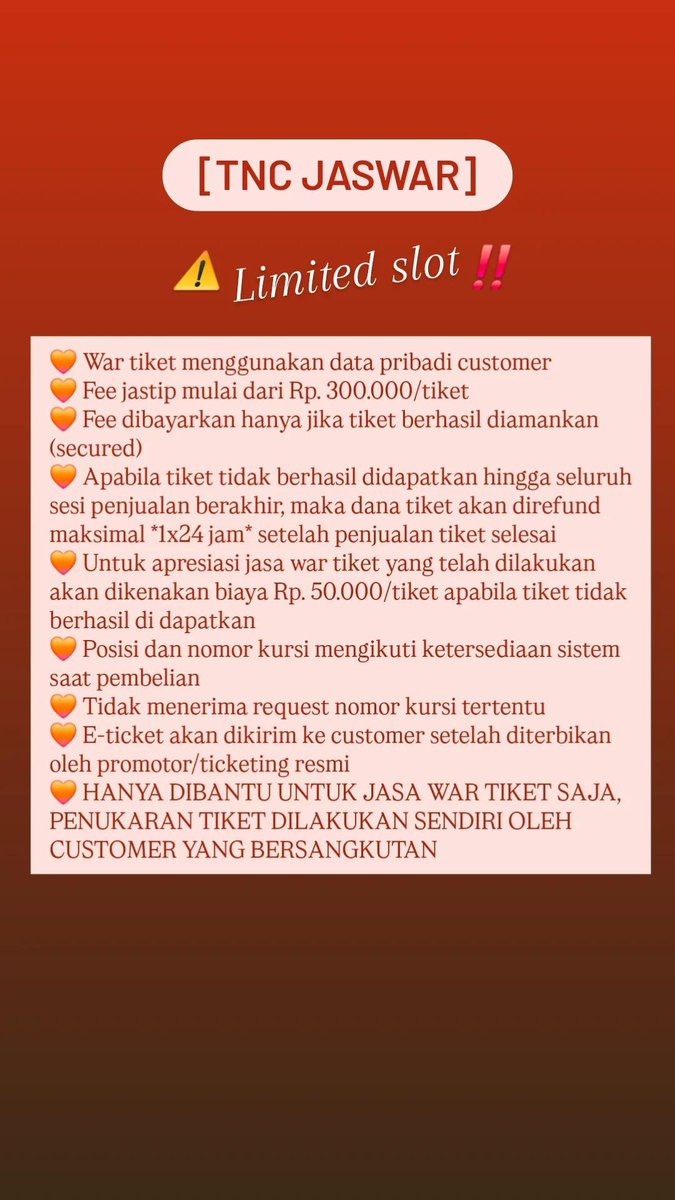 hybeyours_'s tweet photo. Heloowww enjinaa
Yg mau dibantuin untuk war tiket konser Enhypen Blood saga world tour jakarta, mari kesini 🙋🏻‍♀️
Untuk Fee 300k/tiket
- Sudah pakai data pribadi ya

⚠️Limited Slot⚠️ https://t.co/Y5T9Sx9JjN